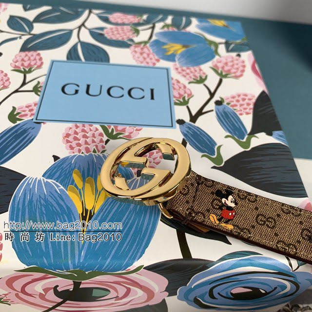 Gucci女士皮帶 古奇2020米奇限量版早春新款 古奇Disney聯名合作限定款  jjp1183